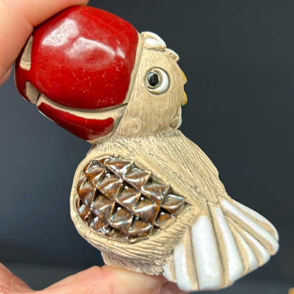 Vintage retired ARTESANIA RINCONADA hand made Parrot figure Made in Uru… - Picture 4 of 7